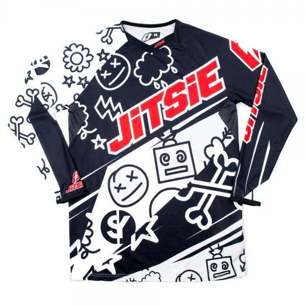 画像1: JITSIE T2 JACKY BROWN ジャージMサイズ　パンツ32　レッド/ブラック（上下セットです） (1)